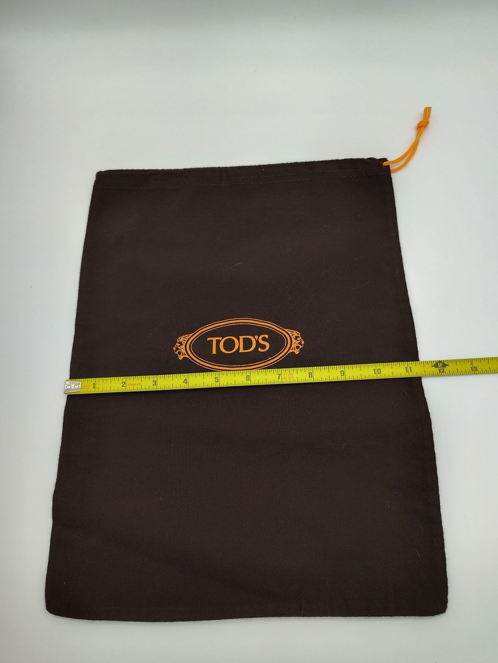 TOD'S Dust Bag 15x11.5 Brown Drawstring Storage Shoe Travel Organizer Pouch EUC - Picture 3 of 3